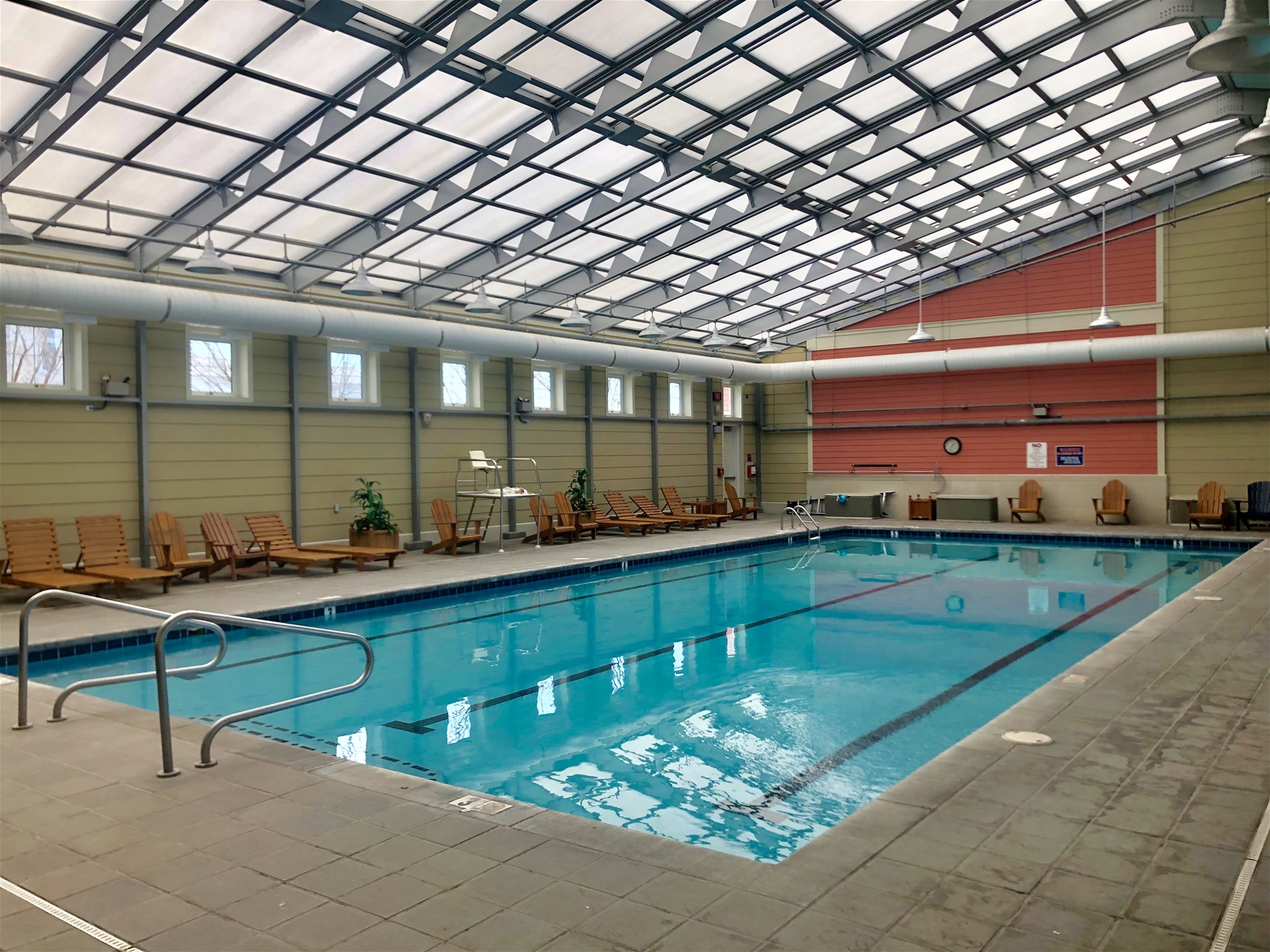 An indoor lap pool in Sunset Island MD